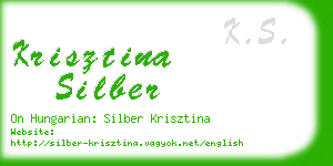 krisztina silber business card